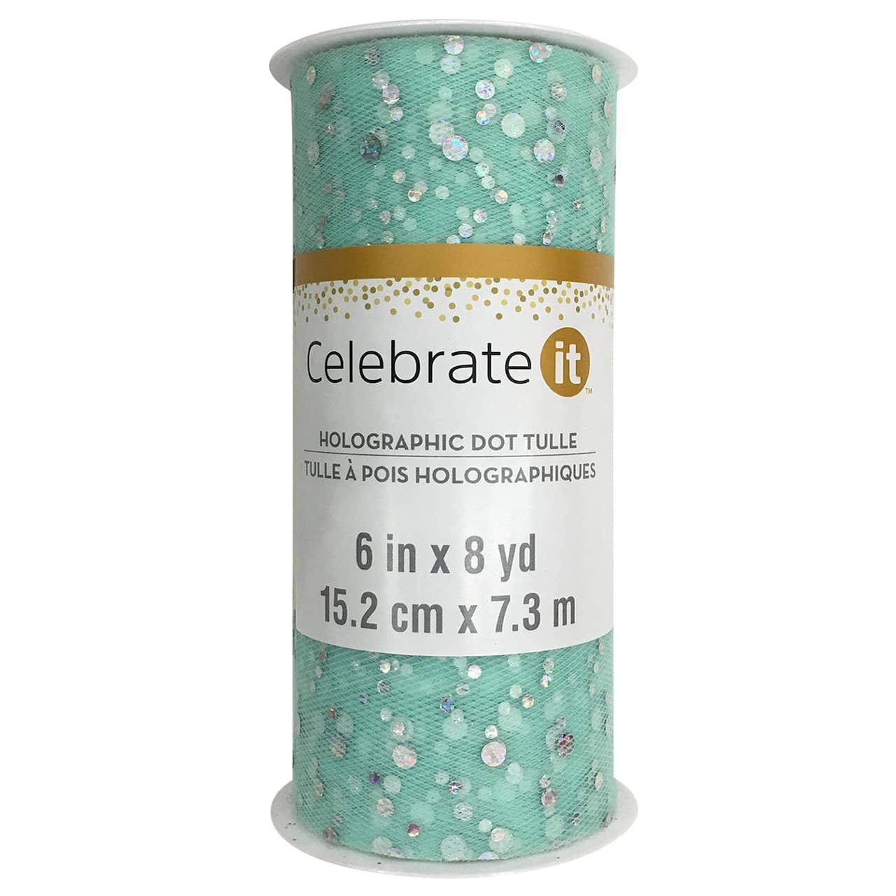 24 Pack: 6" Holographic Dot Tulle by Celebrate It™